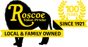 Roscoe logo top locally owned uniform providers