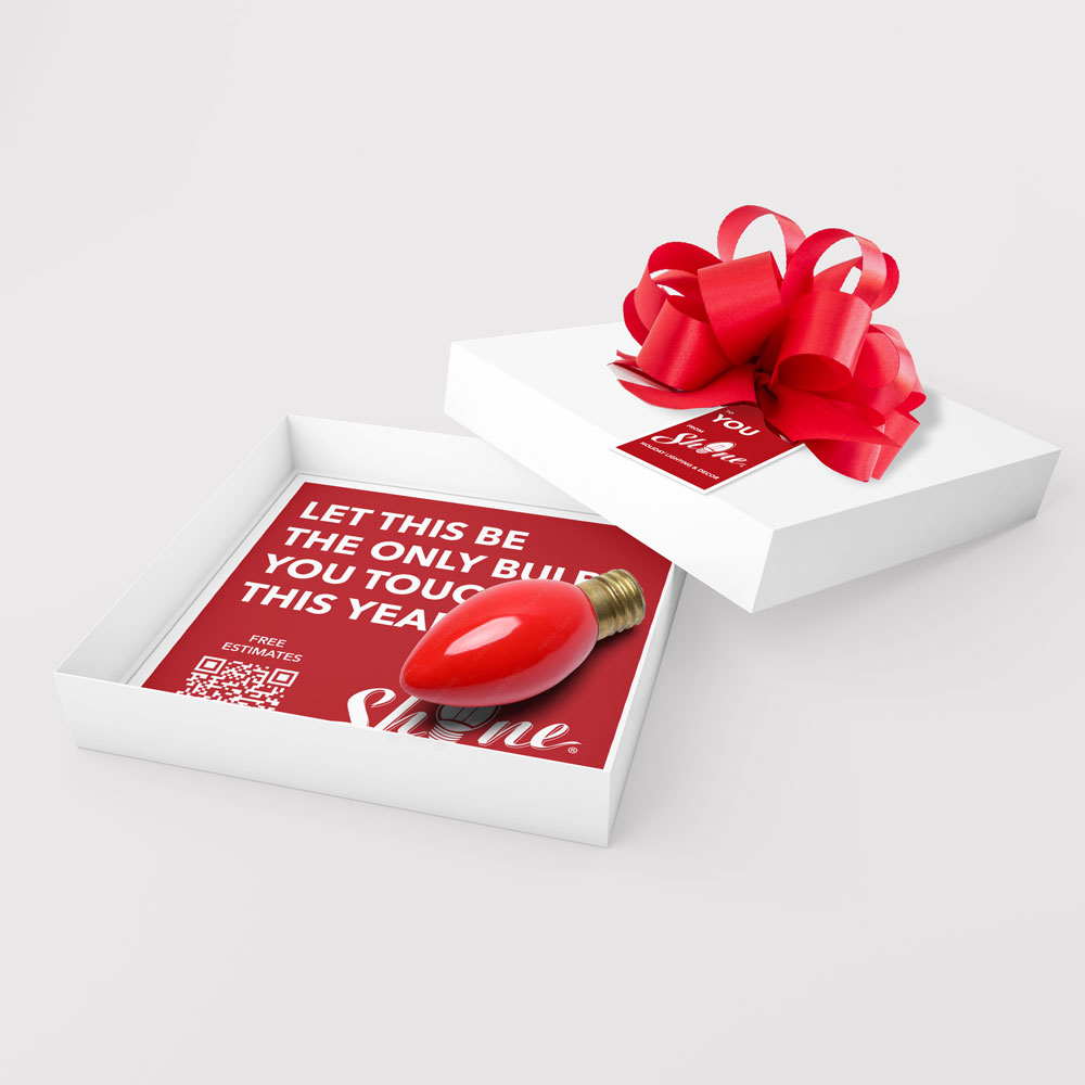 marketing agency portfolio shine holiday lighting gift