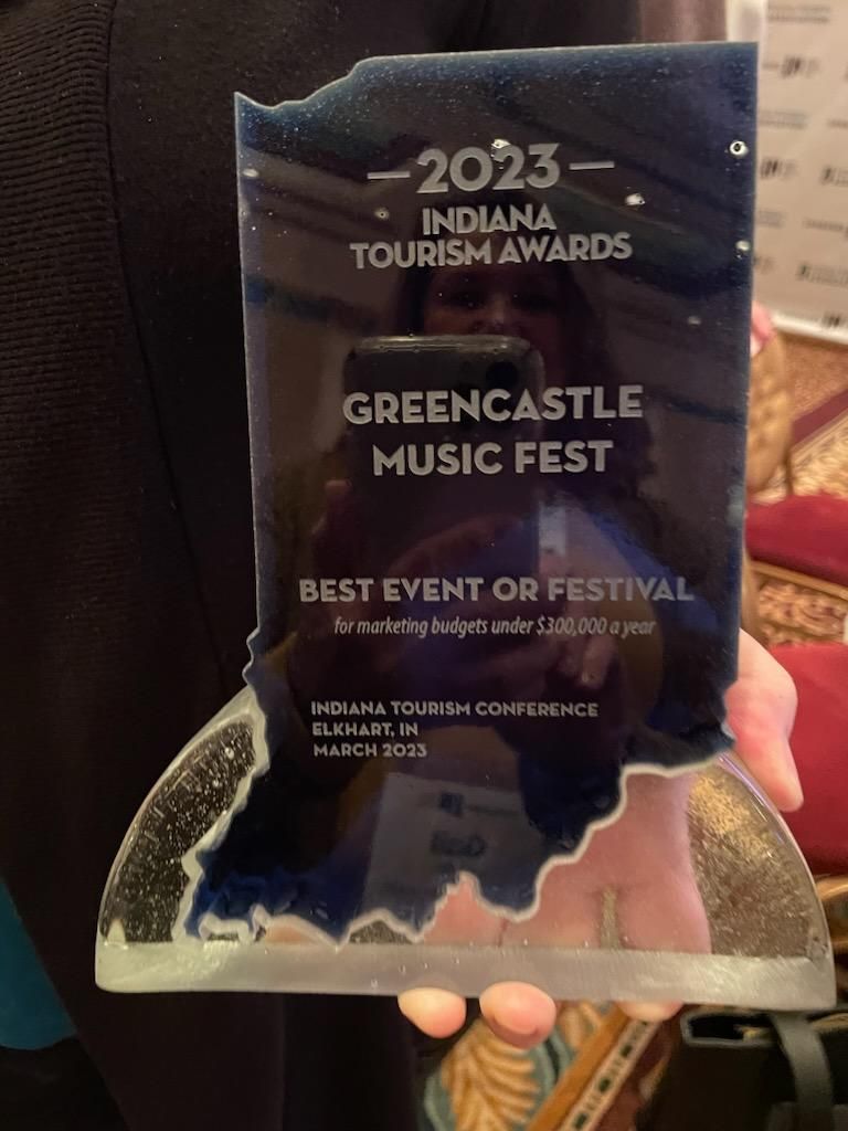 Indiana Tourism Award 2023 for Greencastle Music Fest